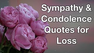 16 Sympathy amp Condolence Quotes For Loss [upl. by Akierdna]