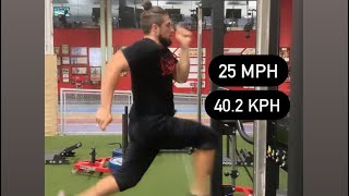 25 mph  402 kph treadmill Run [upl. by Eznyl]