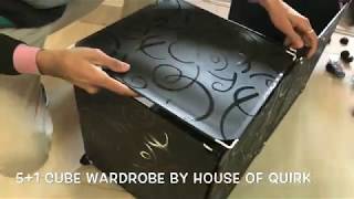 DIY Plastic 51 Cube Organizer Bookcase Storage Cabinet Wardrobe Closet [upl. by Vidal]