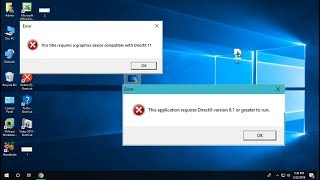 Fix This Application requires DirectX Version 81 or Greater to run on Windows 10 100 Works [upl. by Elok]