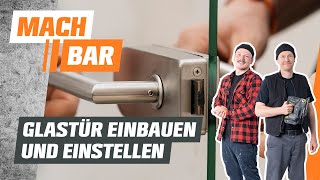 Glastür einbauen und einstellen  OBI [upl. by Eimile]