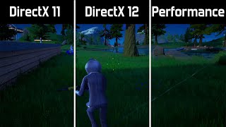 Fortnite  DirectX 11 vs DirectX 12 vs Performance Mode  FPS Test [upl. by Eybba19]