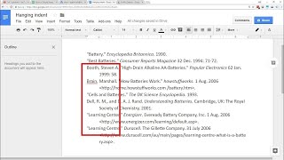 Google Docs  Hanging Indent [upl. by Seema]