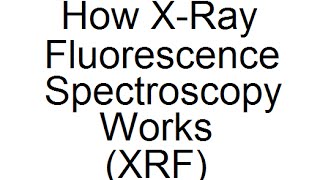 How X Ray Fluorescence Works [upl. by Klecka]