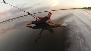 Barefoot Waterskiing Freestyle Craziness [upl. by Kancler886]