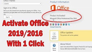 How to Activate Microsoft Office 20192016 Permanently 1 Click [upl. by Adnoek6]