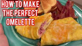 How To Make The PERFECT Omelette Ham and Cheese omelet [upl. by Saber]