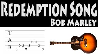 Redemption Song Bob Marley Guitar Easy Tab [upl. by Aliekahs]