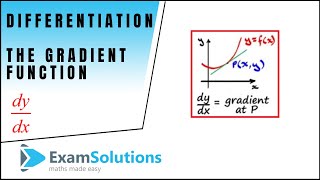 Differentiation  gradient function dydx  Calculus by ExamSolutions [upl. by Richter134]