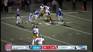 Colquitt County 21 Akivie Bailey with a 74 yard interception for the TD [upl. by Notlew]