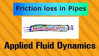 Friction Loss in Pipes  Applied Fluid Dynamics  Class 032 [upl. by Aititel]