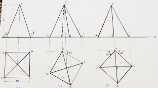 Projections Of Square Pyramid [upl. by Supen660]