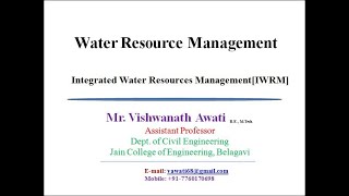 Definition Need and 3Es 3 pillars of Integrated Water Resources ManagementIWRM [upl. by Mabelle]