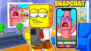 SpongeBob IGNORES EVERYONE For 24 Hours In Roblox SNAPCHAT [upl. by Eta]