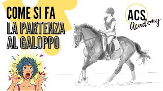 EQUITAZIONE COME SI FA LA PARTENZA AL GALOPPO [upl. by Dory]