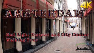 4K HDR  Amsterdam Red Light District and City Center Walking Tour Live Cam  Netherlands Holland [upl. by Anayrb]