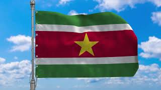 Suriname National Anthem  God zij met ons Suriname  Opo kondreman [upl. by Jobyna]