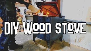 DIY Workshop stove wood burner self build PLANS sawdust shavings and wood [upl. by Mile]