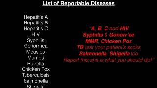 Reportable Diseases Song  USMLE Mnemonic [upl. by Aleece385]