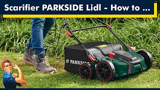 PARKSIDE Electric Scarifier  Aerator from Lidl how to scarify the lawn [upl. by Hailat]