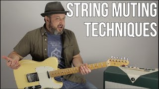 Rhythm Guitar Lesson Using String Muting Techniques [upl. by Asaeret]