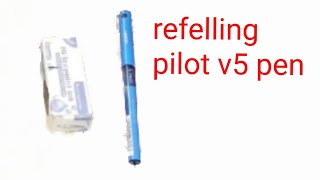 How to refill pilot v5 hi tech point [upl. by Waldos]