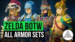 Zelda Breath of the Wild  All Armor Sets amp Where to Get Them [upl. by Maloy434]