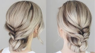 How To Simple Updo  Braided Updo [upl. by Rainwater]