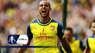 Theo Walcott volley  Arsenal 40 Aston Villa  Goals amp Highlights [upl. by Amandie314]