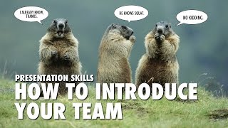 quotPresentation Skillsquot How to introduce your team CC [upl. by Alisa724]