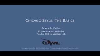 Chicago Style The Basics [upl. by Luapleahcim862]