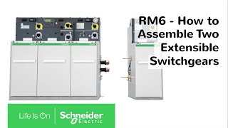 RM6  How to Assemble Two Extensible Switchgear  Schneider Electric [upl. by Ynnos]