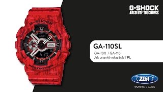 GSHOCK GA100 GA110 jak ustawić wskazówki PL [upl. by Nnalatsyrc]