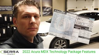 2022 Acura MDX Technology Package Features [upl. by Danas]