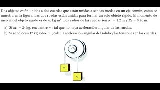 Dos poleas con radios distintas pegadas y con un eje común [upl. by Rola]