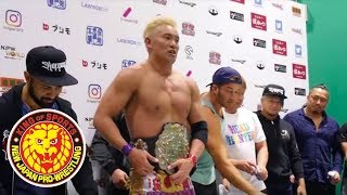 Kazuchika Okada amp Tetsuya Naito  WRESTLE KINGDOM 12  9TH MATCH postmatch comment [upl. by Samaria]