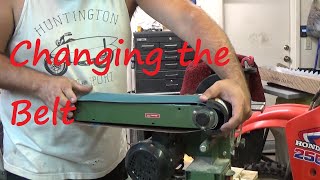 Harbor Freight Belt Sander Change [upl. by Griff616]