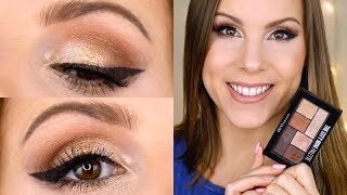 Maybelline the City Mini Palette  Gold and Bronze Eyeshadow Tutorial [upl. by Amlus999]