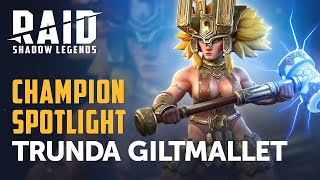 RAID Shadow Legends  Champion Spotlight  Trunda Giltmallet [upl. by Jardena]