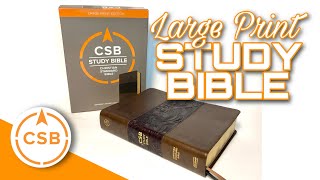 CSB Large Print Study Bible Review Mahogany LeatherTouch [upl. by Nylirrehs]