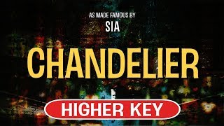 Chandelier Karaoke Higher Key  Sia [upl. by Chalmer]