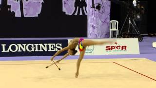 Margarita Mamun RUS  Clubs Final  2014 World Rhythmic Gymnastics Championships [upl. by Araeit994]