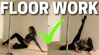 Easy Floor Work for Beginners  Flexibility Exercises and Floor Choreography Tutorial  Janay Way [upl. by Ggerg]