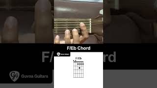 How To Play The FEb Chord On Guitar  Guvna Guitars [upl. by Ezirtaeb]