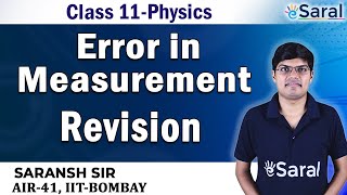 Error in Measurement Revision  Physics Class 11 JEE NEET [upl. by Siddon417]