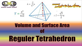 TetrahedronRegular TetrahedronHeight and Slant HeightTotal Surface Area and Volume [upl. by Yelwar]