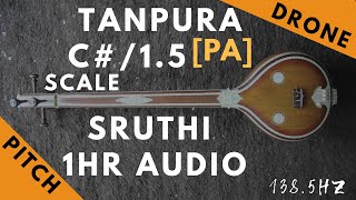 Tanpura Sruthi  Drone  C Scale or 15 Kattai  Pa Panchamam Pancham  1385Hz [upl. by Oinimreh]