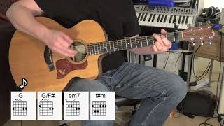 The Long and Winding Road  Acoustic Guitar  The Beatles  Lesson [upl. by Redfield]