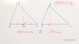 Mediatriz y la altura │ triángulo escaleno [upl. by Asiralc304]