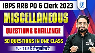 IBPS RRB PO amp Clerk 2023  Reasoning Miscellaneous Questions Challenge  Reasoning By Puneet Sir [upl. by Anrol]